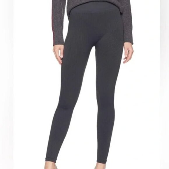 Spiritual Gangster Dark Gray Ribbed Soft High Rise 28" Leggings XS/S $118 - Picture 1 of 6
